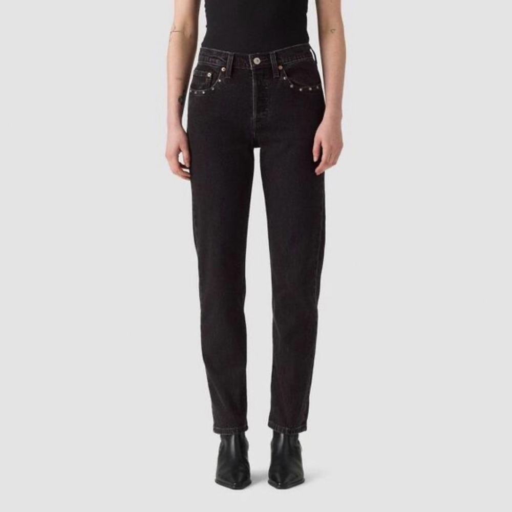 Levi's Black Straight Leg Women's Jeans with Stud Detail